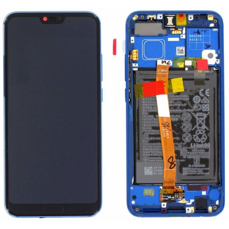 Honor SERVICE PACK Display LCD ORIGINALE + Frame e Batteria Per 10 COL-L29 | Blue 
