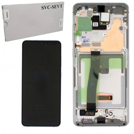 Photo of Samsung Service Pack Lcd + Frame (SENZA CAMERA) Per Galaxy S20 ULTRA G988 | White - Samsung