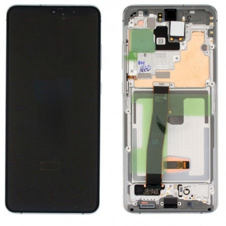 Samsung Service Pack Original LCD Display + Frame (WITHOUT CAMERA) for Galaxy S20 ULTRA G988 | White