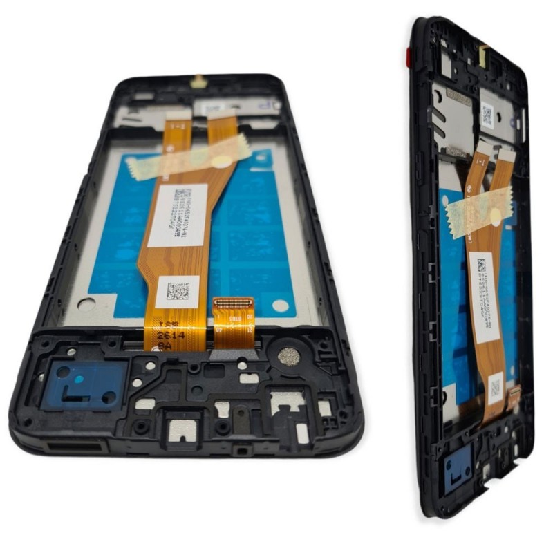 Samsung SERVICE PACK Display LCD ORIGINALE + Frame Per Galaxy A032 A03 Core 2022 | Nero