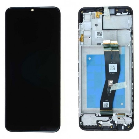 Samsung SERVICE PACK Display LCD ORIGINALE + Frame Per Galaxy A03S SM-A037F (F VERSION) | Nero