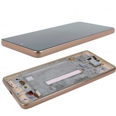 Samsung SERVICE PACK Display LCD ORIGINALE + Frame Per Galaxy A536 A53 5G | Peach
