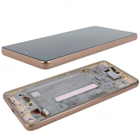 Samsung Service Pack Original LCD Display + Frame For Galaxy A536 A53 5G | Peach