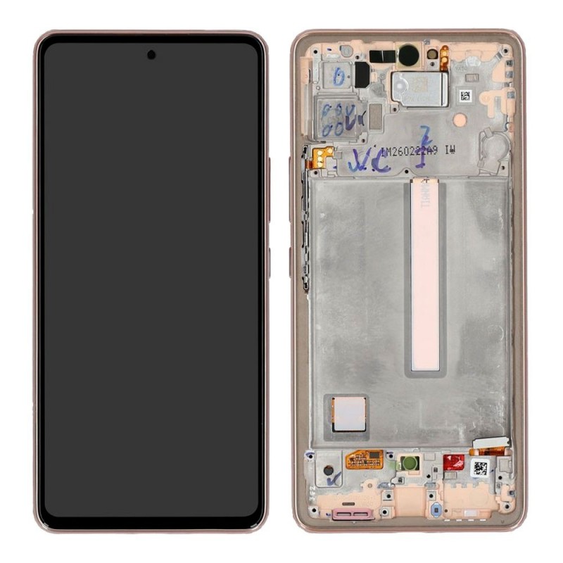 Samsung SERVICE PACK Display LCD ORIGINALE + Frame Per Galaxy A536 A53 5G | Peach