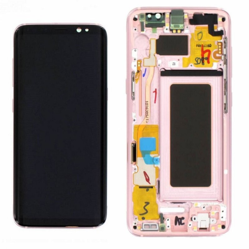 Samsung Service Pack Original LCD Display + Frame For Galaxy G950 S8 | Pink