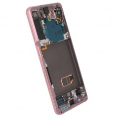 Foto di Samsung SERVICE PACK Display LCD ORIGINALE + Frame Per Galaxy G991 S21 5G | Phantom PINK | + CAMERA - Samsung