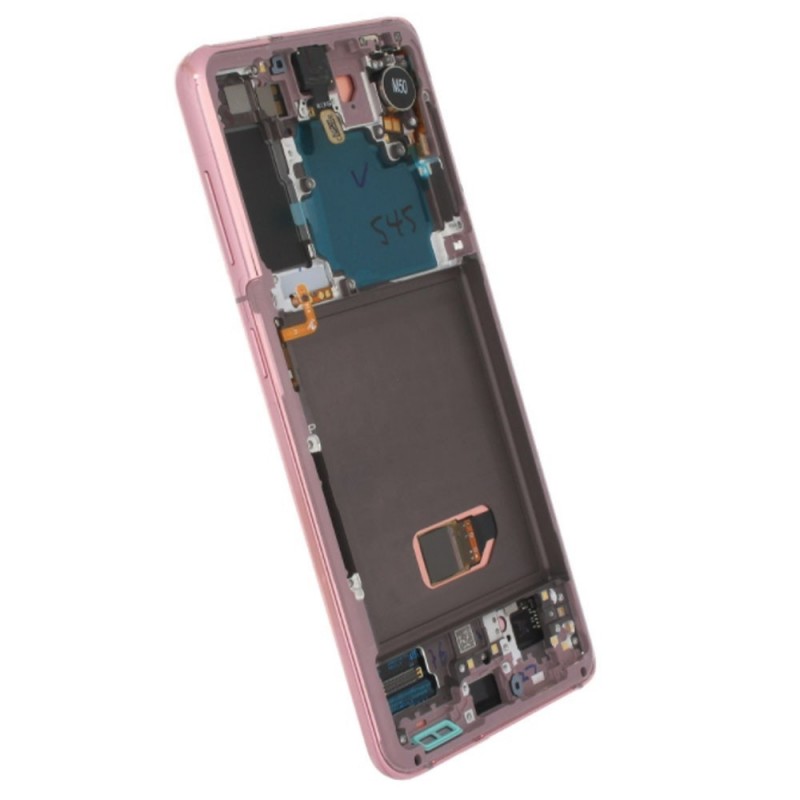 Samsung Service Pack Original LCD Display + Frame For Galaxy G991 S21 5G | Phantom PINK | + ROOM