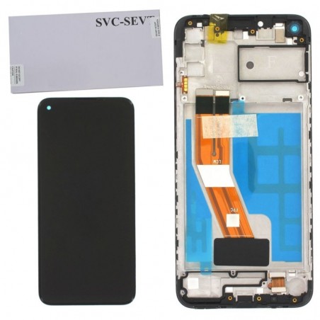 Scopri Samsung SERVICE PACK Display LCD ORIGINALE + Frame Per Galaxy M115 M11 | Nero in dettaglio