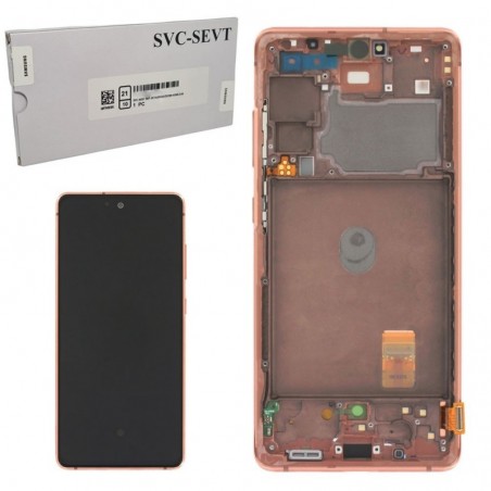 Acquista Samsung SERVICE PACK Display LCD ORIGINALE + Frame Per Galaxy S20 FE 5G G781 | Cloud Orange Arancione in vendita