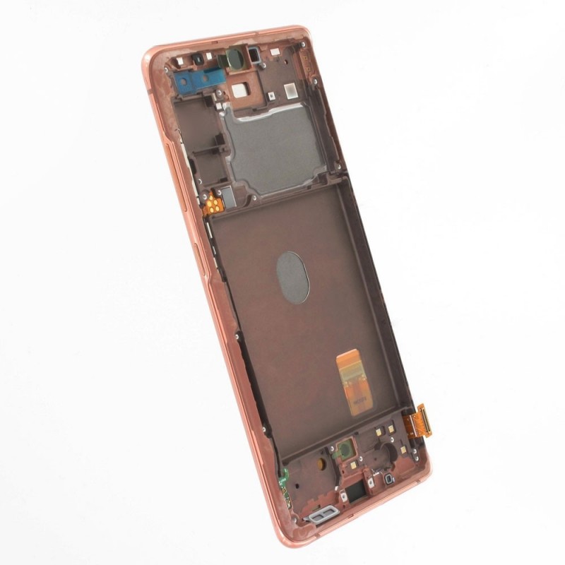 Samsung SERVICE PACK Display LCD ORIGINALE + Frame Per Galaxy S20 FE 5G G781 | Cloud Orange Arancione