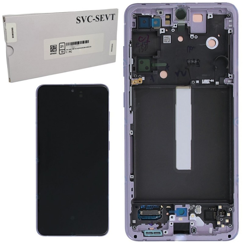 Samsung Service Pack Original LCD Display + Frame For Galaxy S21 FE 5G G990B | Viola