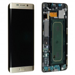 Samsung SERVICE PACK Display LCD ORIGINALE + Frame Per Galaxy S6 EDGE PLUS G928F | Gold