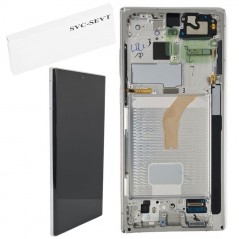 Product image Samsung SERVICE PACK Display LCD ORIGINALE + Frame Per Galaxy S908 S22 Ultra 5G | Phantom White