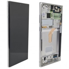 Product image Samsung SERVICE PACK Display LCD ORIGINALE + Frame Per Galaxy S908 S22 Ultra 5G | Phantom White