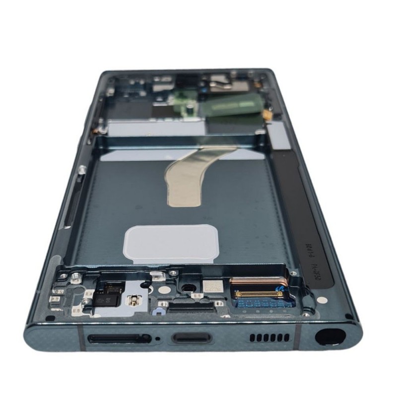 Samsung SERVICE PACK Display LCD ORIGINALE + Frame Per Galaxy S22 Ultra 5G S908 | Verde