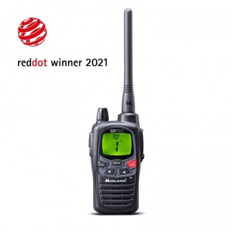 MIDLAND G9 PRO RADIO WALKIE TALKIE WITH DESKTOP CHARGER 4 1800MAH BATTERIES INCLUDED