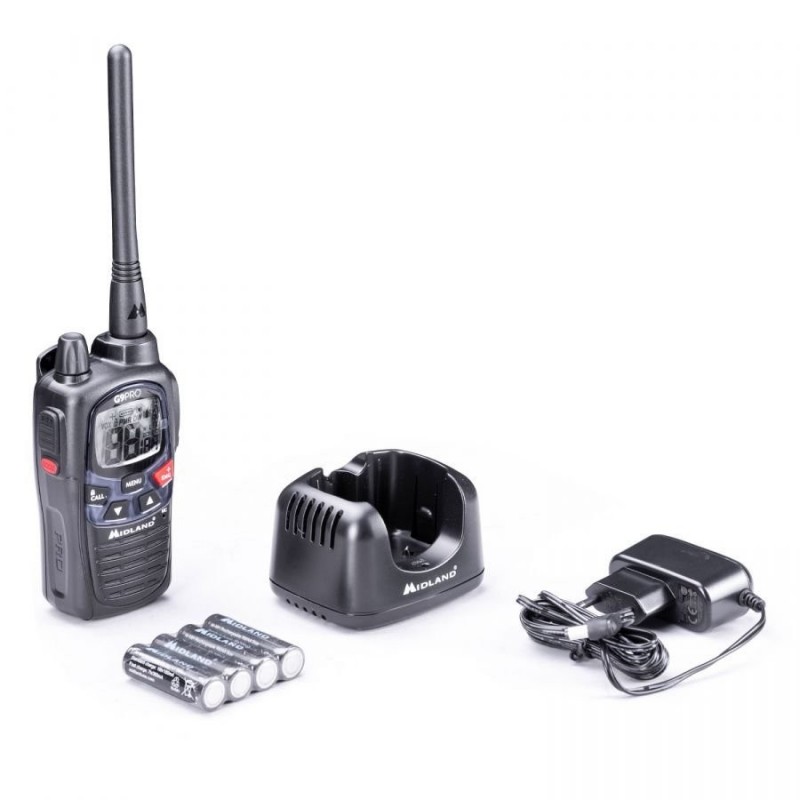 MIDLAND G9 PRO RADIO WALKIE TALKIE CON CARICATORE DA TAVOLO 4 BATTERIE 1800MAH INCLUSE MIDLAND G9 PRO RADIO WALKIE TALKIE CON CARICATORE DA TAVOLO 4 BATTERIE 1800MAH INCLUSE
