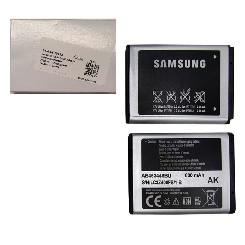 Samsung Service Pack Batteria AB463446BU Originale per S5150 C3520 C3750 E900 C300 D520 E1270