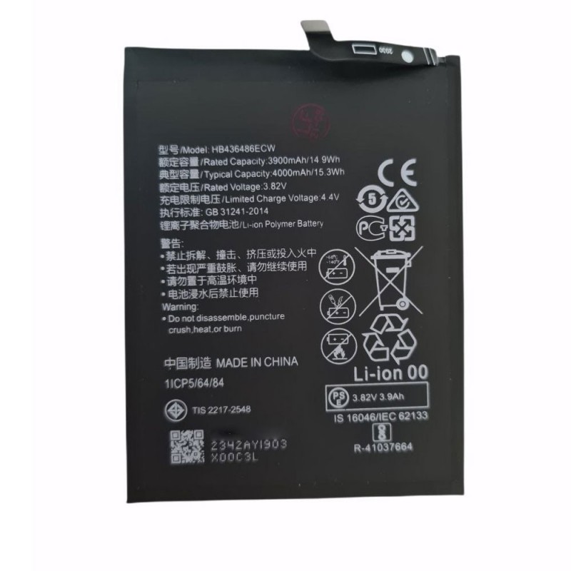 Batteria Compatibile HB436486ECW HB446486ECW Per Mate 10 Pro /Mate 20 /P smart Z /P20 Pro /Honor 9x /Honor View 20