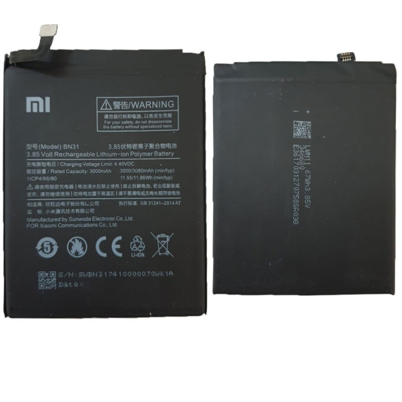 Batteria Compatibile per Xiaomi Mi 5X/Mi A1/Redmi Note 5A/5A pro | BN31 