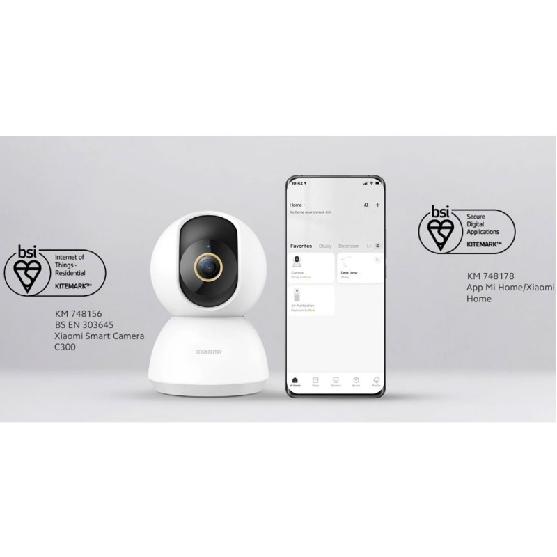 Xiaomi Mi Smart IP Camera C300 2k Home Security Camera Interno 360° 1296p Rilevamento di Movimento Xiaomi Mi Smart IP Camera C300 2k Home Security Camera Interno 360° 1296p Rilevamento di Movimento
