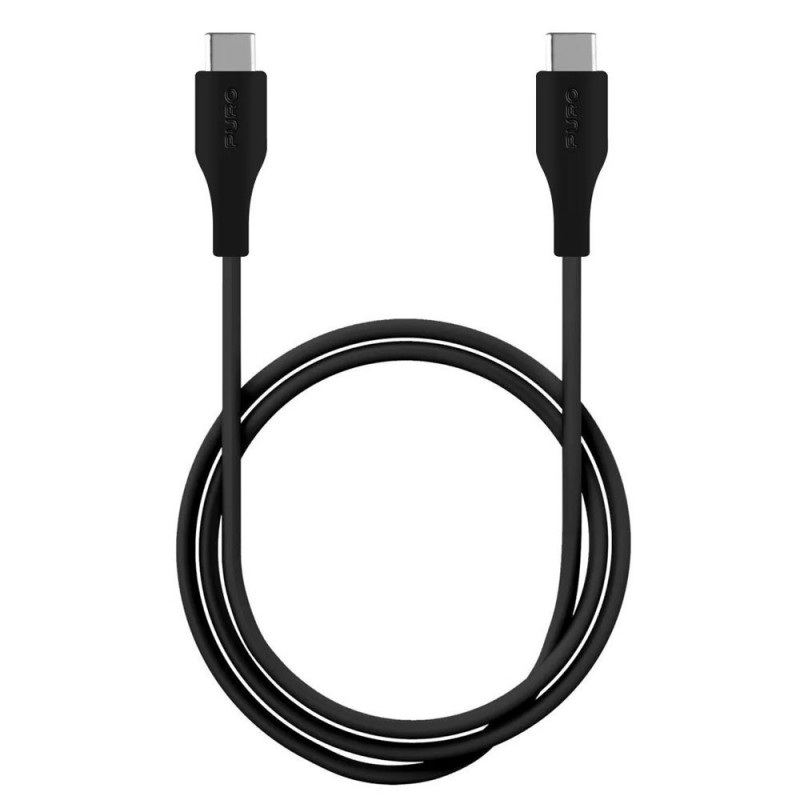 Pure PLAIN TPE USB Type-C to Type-C 2.0 Cable - 2m | Black and White