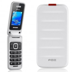 Discover Brondi FOX GSM Quadri Band Telefono Cellulare A Conchiglia Dual Sim | Bianco details