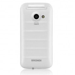 BRONDI FOX GSM Quad Band Dual Sim Flip Cell Phone | White