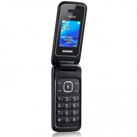 BRONDI FOX GSM Quad Band Dual Sim Flip Cell Phone | Black