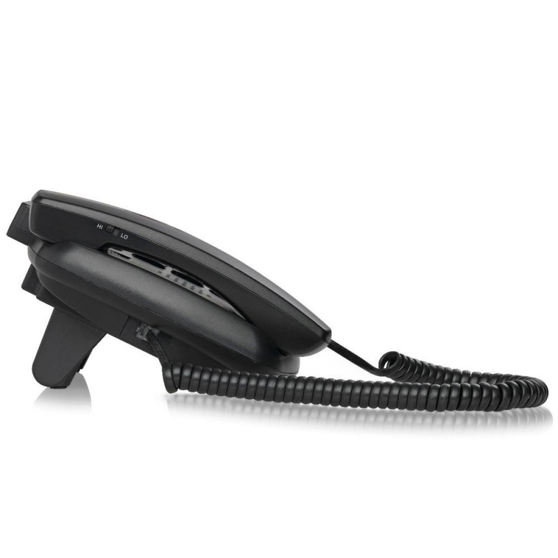 BRONDI Bravo 90 LCD Telefono Fisso per Anziani Fascia Senior Grandi Tasti Ampio Display Vivavoce | Nero