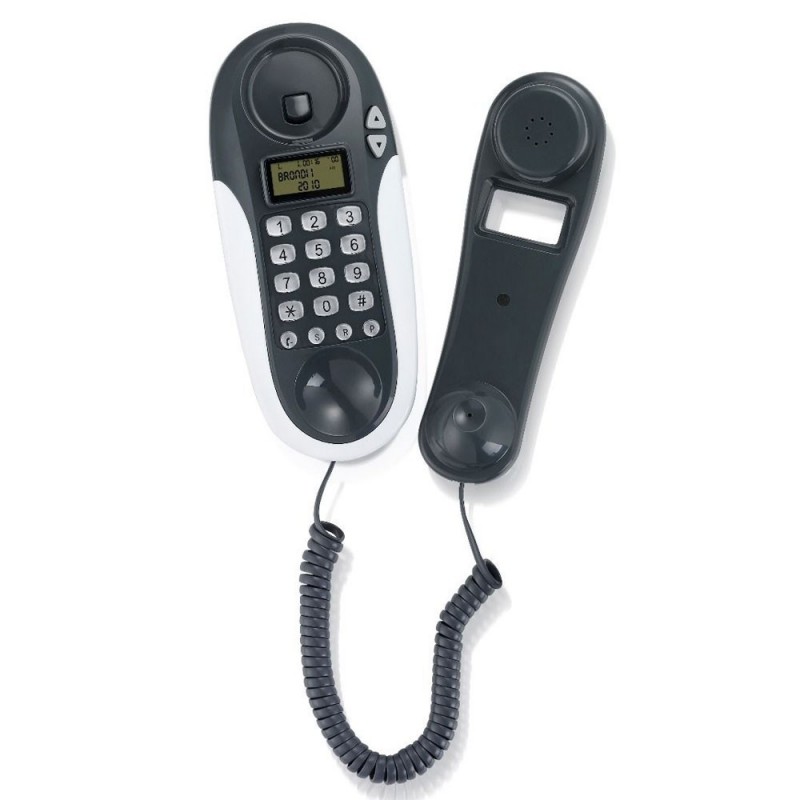 Brondi KENOBY CID Telefono Fisso Display Identificativo del Chiamante | Bianco e Grigio