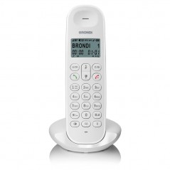 Discover Brondi LOTUS Telefono Cordless Vivavoce Eco Dect Sveglia Rubrica | Bianco details