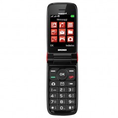 Brondi MAGNUM 4 GSM Quad Band Cell Phone with Maxi Display, Dual Sim, Camera | Red