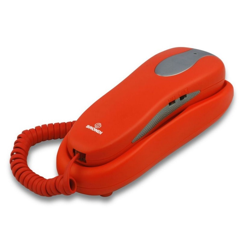 Brondi Nemo Landline Phone with Convenient Keys and 10-Number Address Book | Red Brondi Nemo Landline Phone with Convenient Keys and 10-Number Address Book | Red