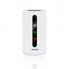 Foto di Brondi PRESIDENT Cellulare Ultra Sottile e con Icone LED sul Flip Fotocamera 1.3MP Dual Sim | Bianco - Brondi