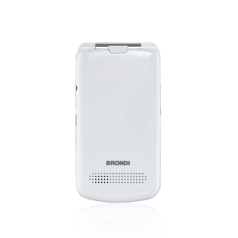 Brondi PRESIDENT Ultra-Thin Mobile Phone with LED Icons on the Flip 1.3MP Camera Dual Sim | White