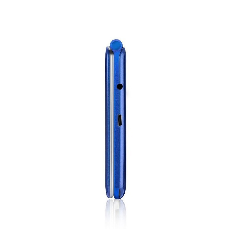 Brondi PRESIDENT Ultra-Thin Mobile Phone with LED Icons on the Flip 1.3MP Camera Dual Sim | Blue