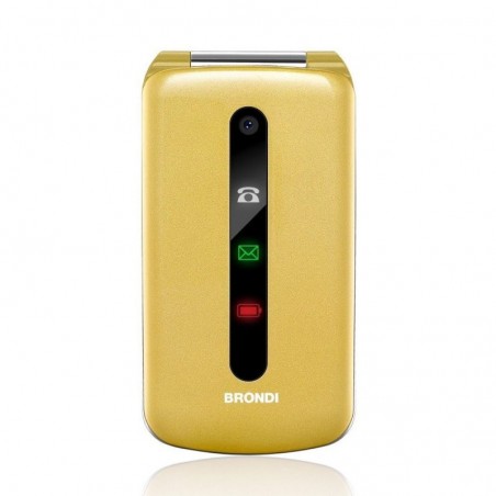 Discover Brondi PRESIDENT Cellulare Ultra Sottile e con Icone LED sul Flip Fotocamera 1.3MP Gold details