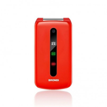 Photo of Brondi PRESIDENT Cellulare Ultra Sottile e con Icone LED sul Flip Fotocamera 1.3MP Rosso - Brondi