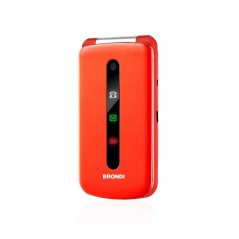 Brondi PRESIDENT Cellulare Ultra Sottile e con Icone LED sul Flip Fotocamera 1.3MP Dual Sim | Rosso