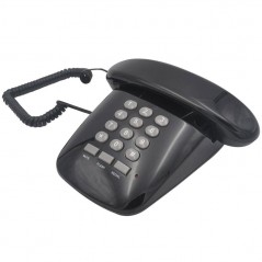 Brondi SOLE Retro Design Landline Phone with Convenient Carrying Handle | Black