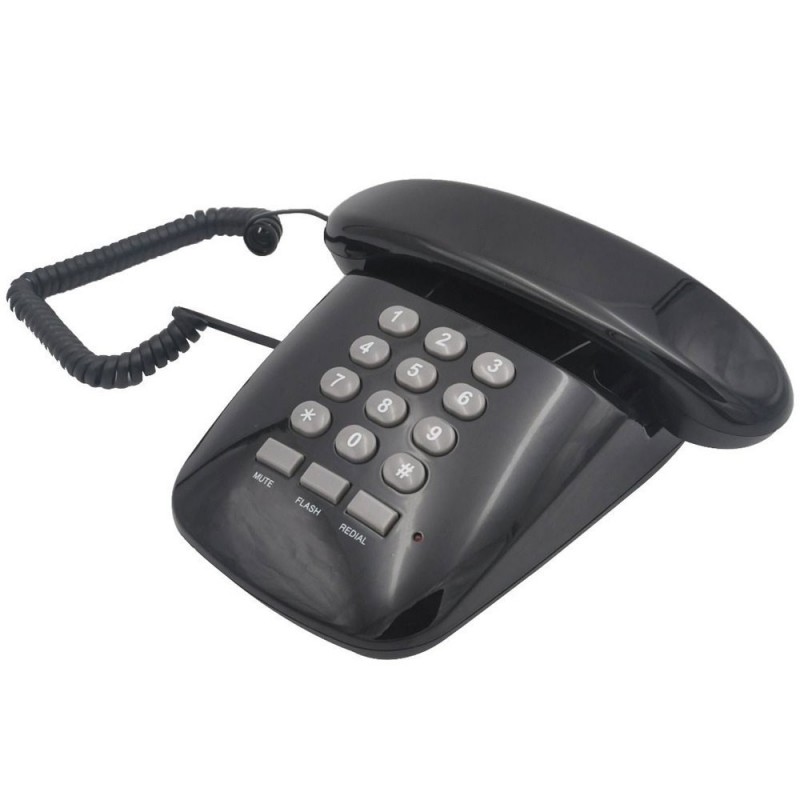 Brondi SOLE Retro Design Landline Phone with Convenient Carrying Handle | Black