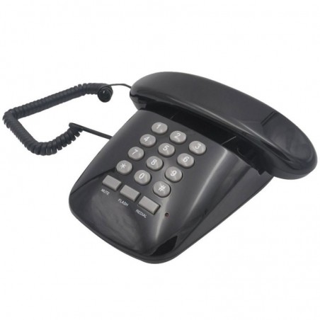 Brondi SOLE Retro Design Landline Phone with Convenient Carrying Handle | Black