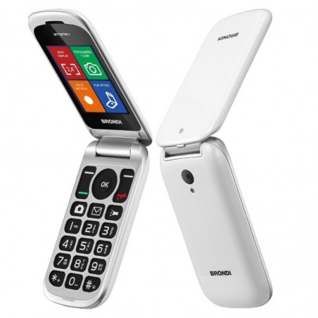 Photo of Brondi STONE+ Cellulare Ultra Sottile Dual Sim Fotocamera da 1.3Mp con LED FLASH | Bianco - Brondi