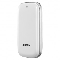 Brondi STONE+ Ultra-Thin Dual Sim Cell Phone with 1.3MP Camera and LED Flash | White