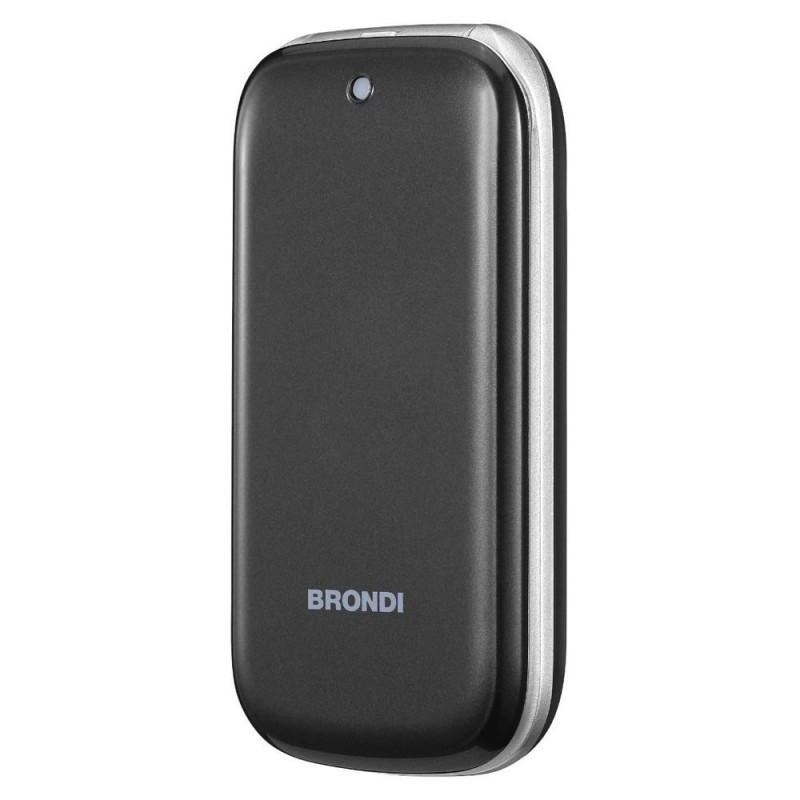 Brondi STONE+ Ultra-Thin Dual Sim Cell Phone with 1.3MP Camera and LED Flash | Black