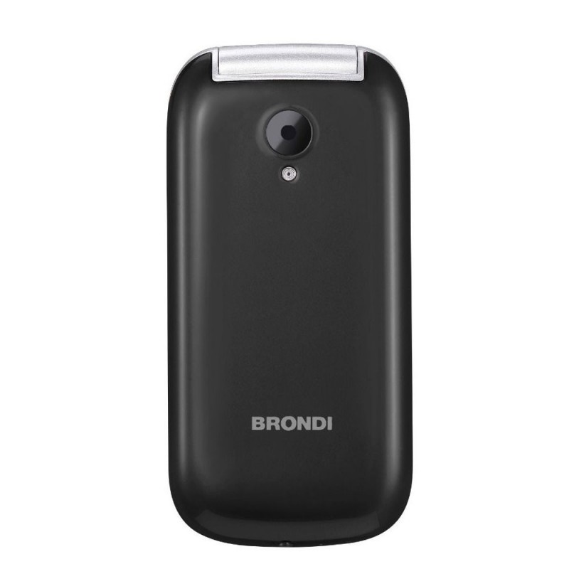 Brondi STONE+ Ultra-Thin Dual Sim Cell Phone with 1.3MP Camera and LED Flash | Black