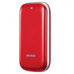 Brondi STONE+ Ultra-Thin Dual Sim Cell Phone with 1.3MP Camera and LED Flash | Red
