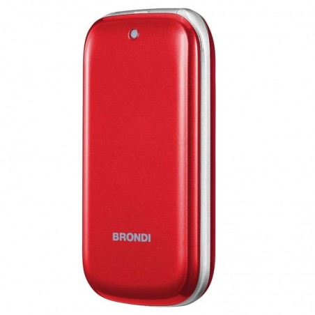 Brondi STONE+ Ultra-Thin Dual Sim Cell Phone with 1.3MP Camera and LED Flash | Red