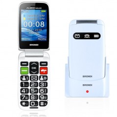 Compra BRONDI Amico Favoloso Cellulare Senior DualSim GSM QUADRI Band | Bianco Metal online